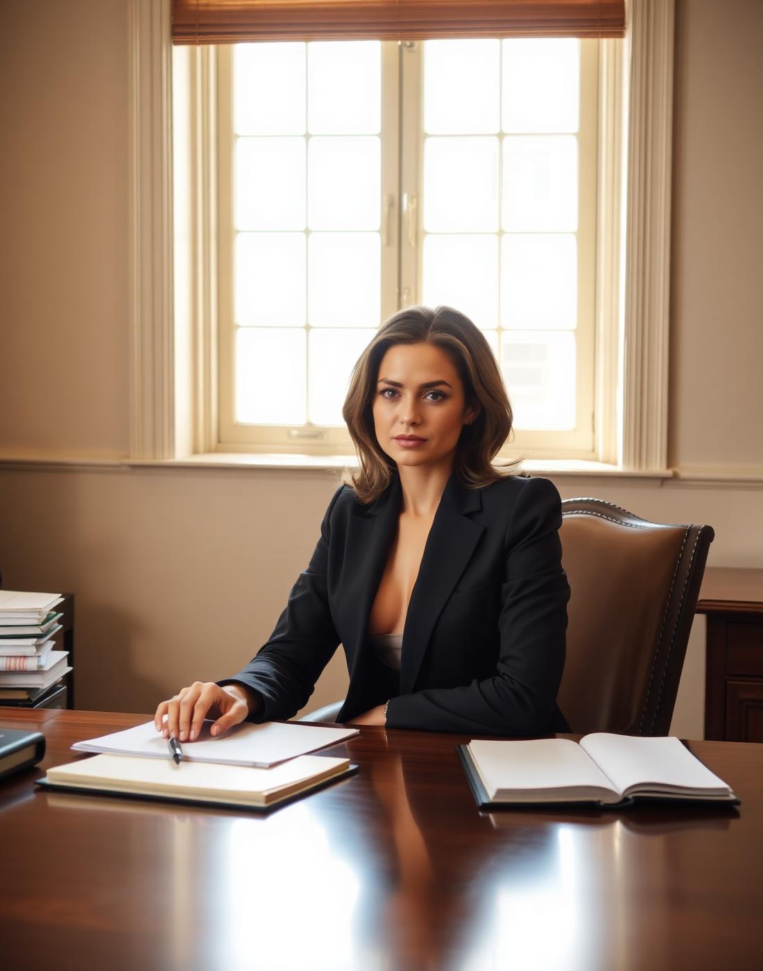 Priscilla Ferreira em seu escritório